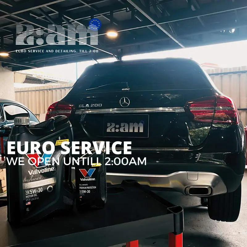 บริการเปลี่ยนน้ำมันเครื่อง Mercedes-Benz GLA 200 ที่ 2AM Euro Service