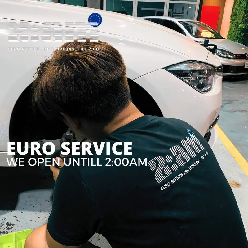 ช่างตรวจเช็กช่วงล่างและล้อ BMW ที่ 2AM Euro Service