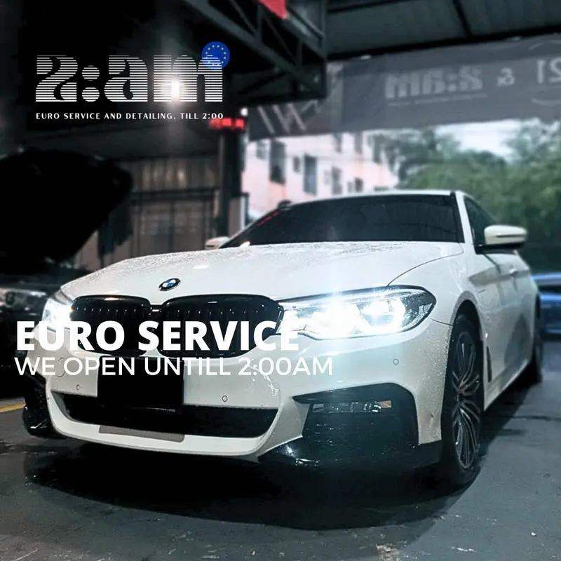BMW ซีดานเข้ารับบริการซ่อมและบำรุงรักษาที่ 2AM Euro Service