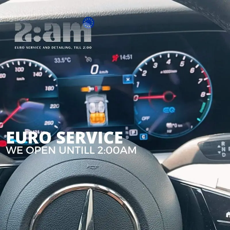 ตรวจเช็กระบบรถยนต์ Mercedes-Benz Hybrid และไฟแจ้งเตือนบนหน้าปัดที่ 2AM Euro Service