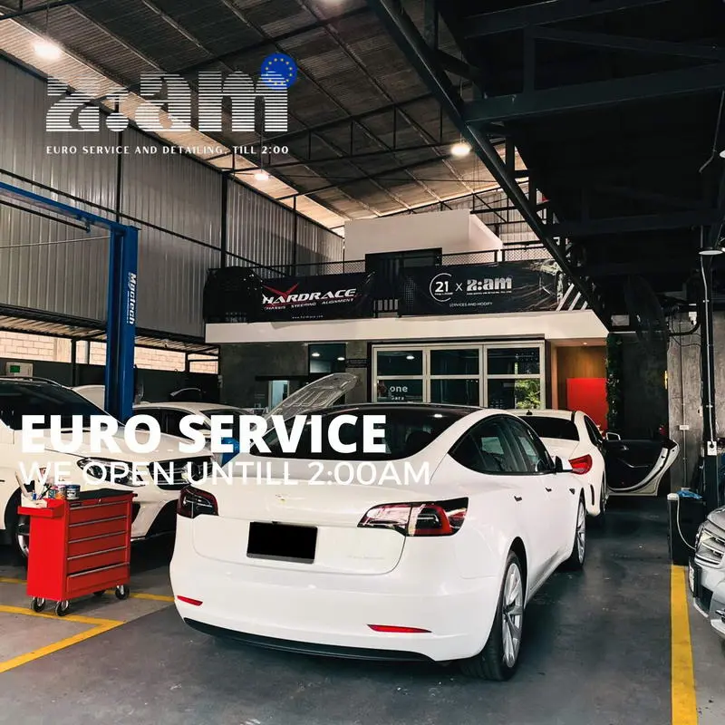 Tesla Model 3 เข้ารับบริการตรวจเช็กและบำรุงรักษาที่ 2AM Euro Service
